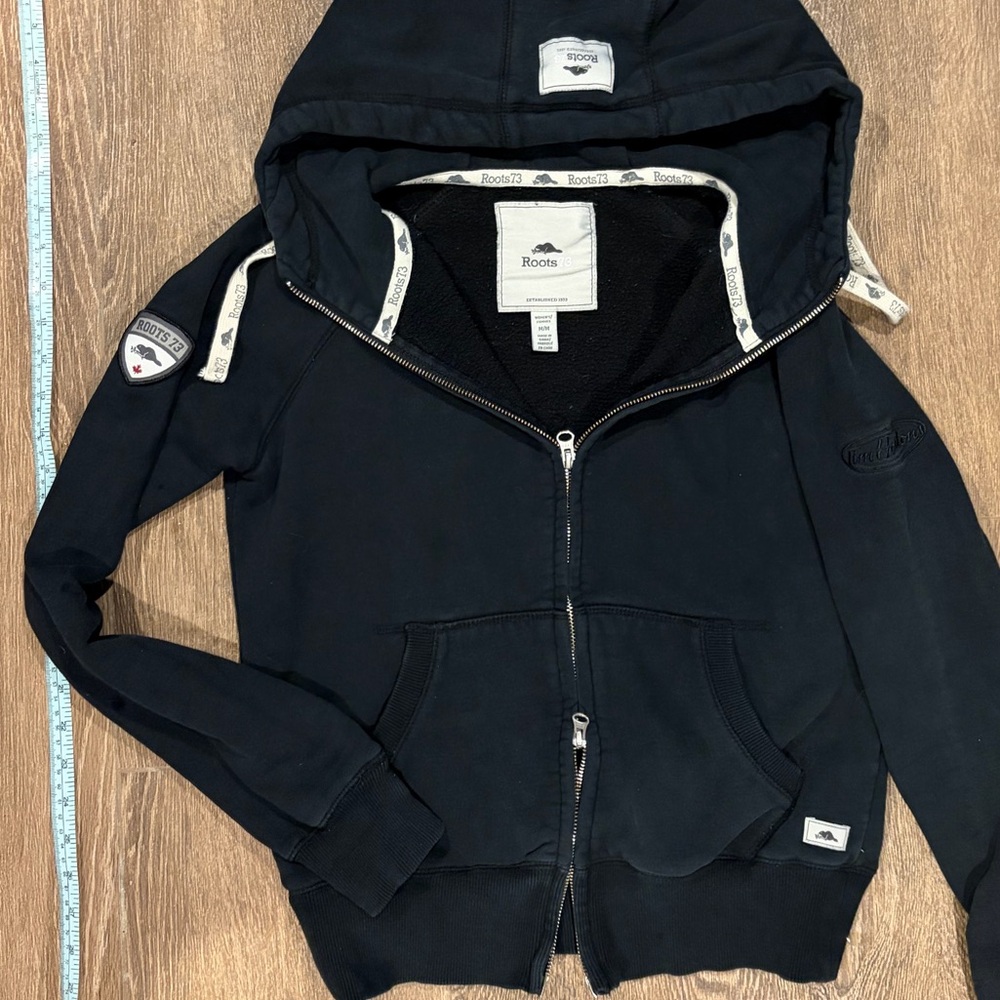 Roots Black Fleece Jacket